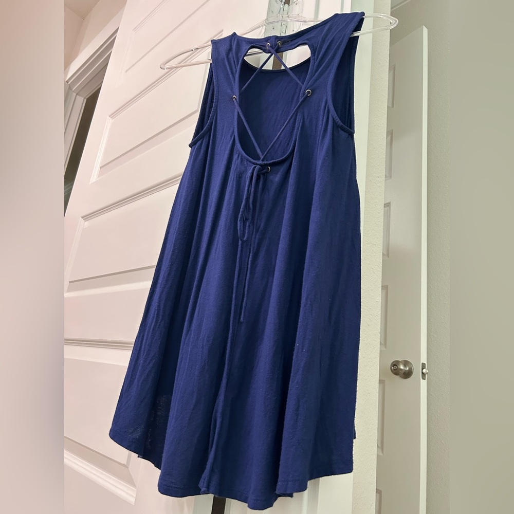 Anthropologie Sz M Navy Blue Sleeveless Tank